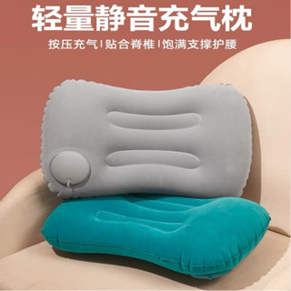 午睡枕頭枕頭腰枕火車戶外充氣趴睡充氣多功能學生便攜旅行按壓式