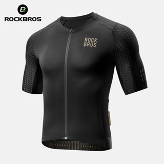 Rockbros 騎行服男士速乾透氣時尚山地公路自行車上衣修身自行車騎行服