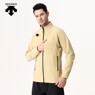 Descente 軟殼夾克男春秋衝鋒衣防風防水立領工裝登山外套