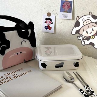 微波便當盒 韓國便當盒 陶瓷分格飯盒微波爐加熱上班族學生可愛卡通保鮮碗帶蓋日式便當盒