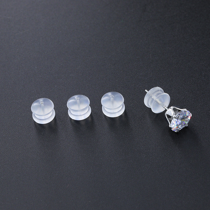 0501-HZX-(100顆)-漢堡耳堵耳釘後塞耳帽耳環膠塞軟塑膠diy飾品配件