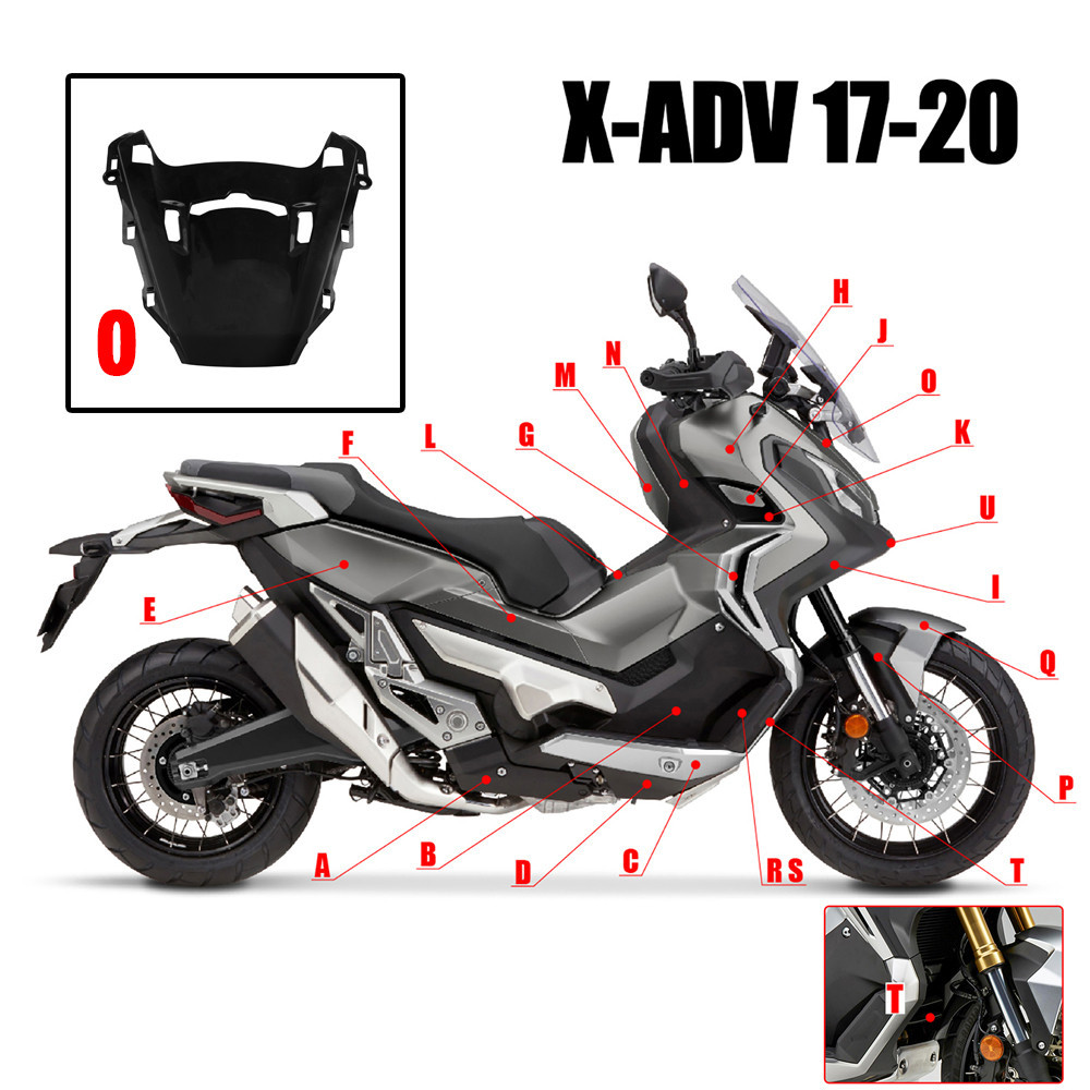HONDA 適用於本田 X-ADV XADV 750 2017 2018 2019 2020 摩托車前整流罩前照燈上頂蓋