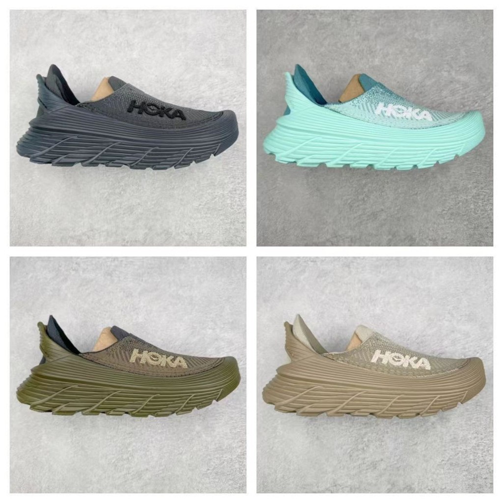 熱賣 【熱賣】越野跑鞋 登山鞋 HOKA ONE Restore TC 爆款一腳蹬戶外輕便透氣網面休閒增高徒步鞋p9