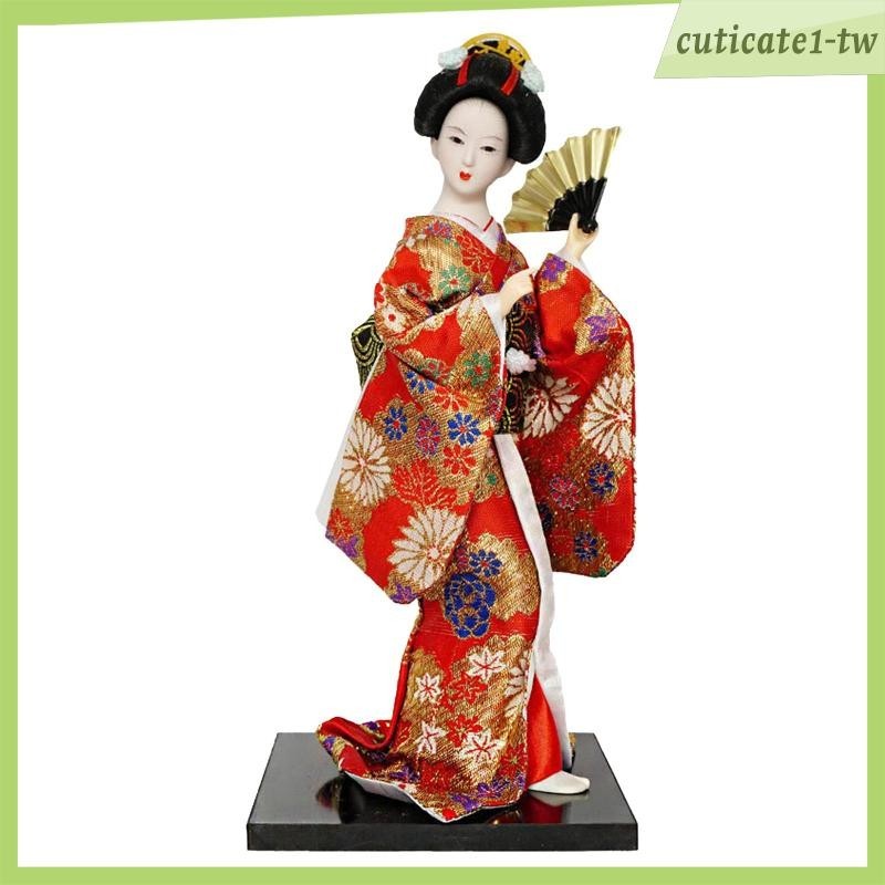 [CuticatecbTW] 收藏公仔日本和服藝妓娃娃微型雕塑 30 厘米亞洲