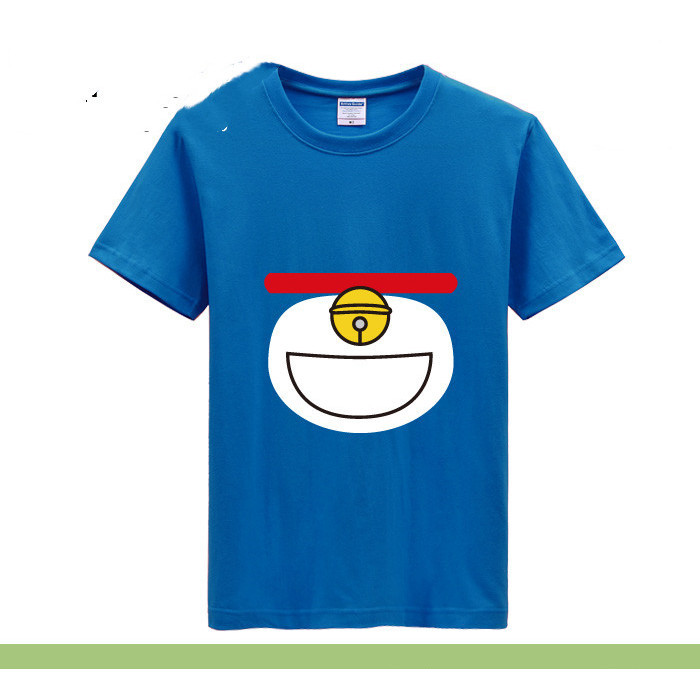小叮噹機器貓Doraemon哆啦A夢（大熊/源靜香/胖虎）圖案男士百分百純棉圓領短袖T恤
