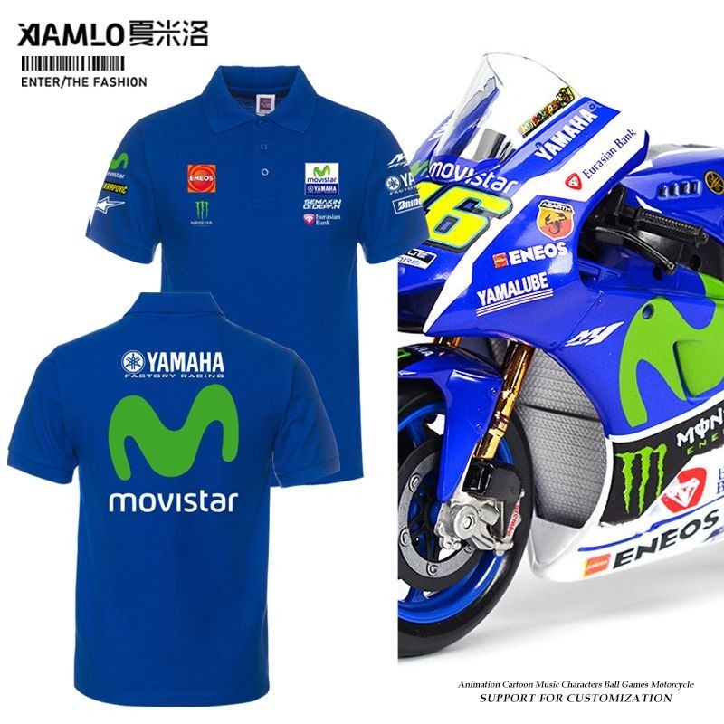MOTO GP YAMAHA機車隊訂製賽車短袖XMAX300 R1 R3 R6戶外騎行POLO襯衫