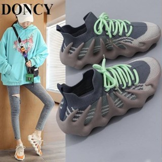 【DONCY】透氣運動鞋女 韓國椰子鞋女 八爪鞋女 網鞋 休閒鞋 時尚 百搭 網面 襪子鞋 減震 跑步鞋 女鞋