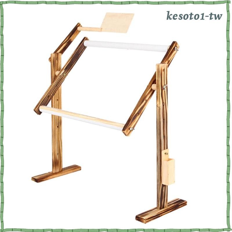 [KesotoaaTW] 木製十字繡桌架刺繡旋轉框架支撐
