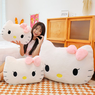 可愛hello Kitty抱枕毛絨玩具貓咪床頭靠枕坐墊午睡枕頭 可愛kt貓靠墊毛絨玩具可愛Kitty貓咪床上靠枕頭凱蒂貓