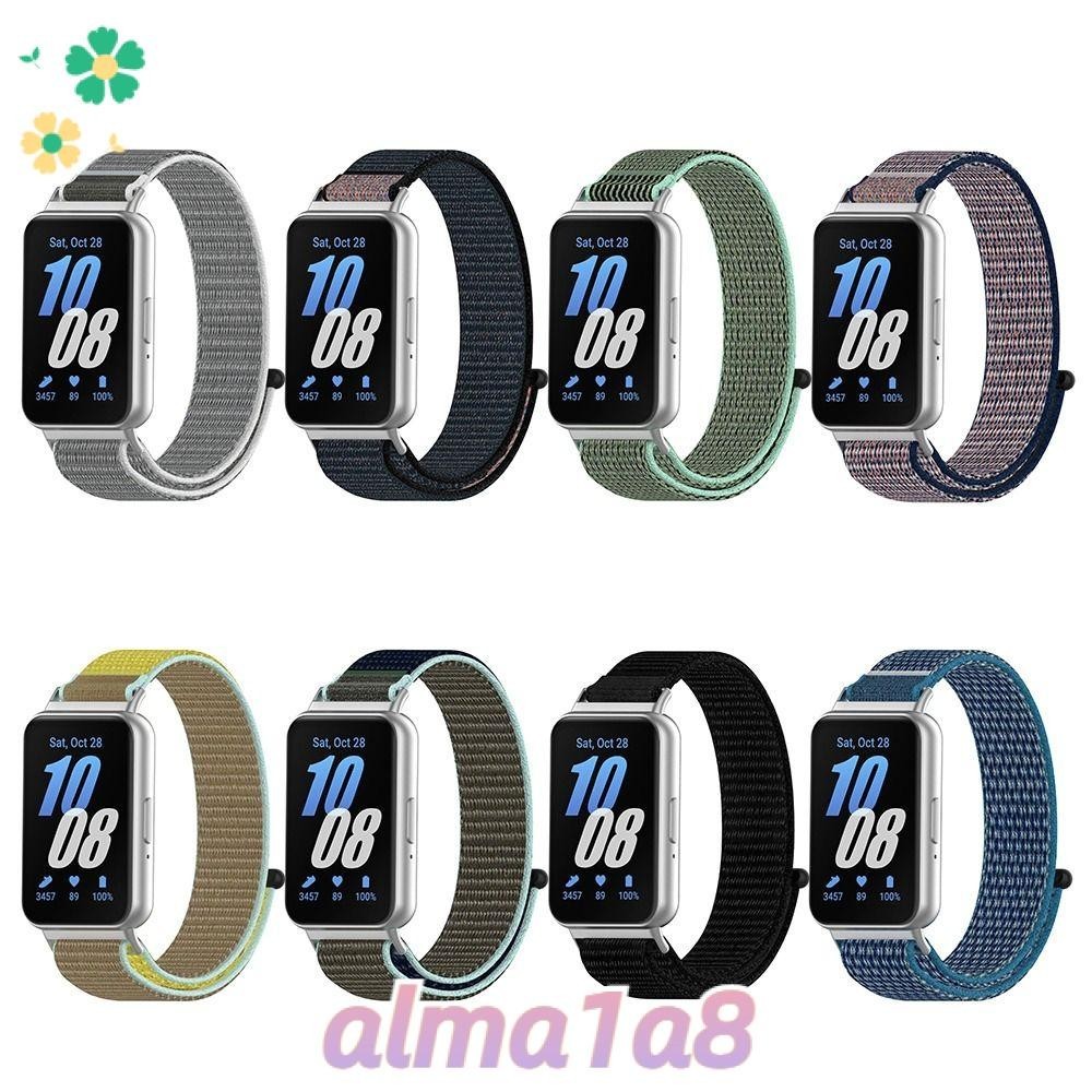 ALMA1A8尼龍環帶,可調尼龍手鐲,新建更換智能手錶編織錶帶三星GalaxyFit3