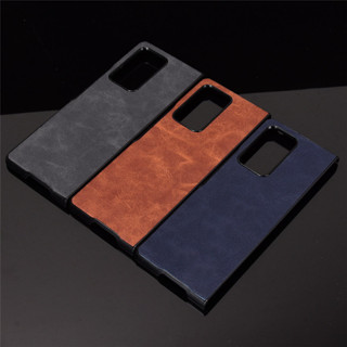 適用三星 Samsung Galaxy Z Fold2手機套摺疊保護殼Z FOLD3 5G羊巴皮紋外殼