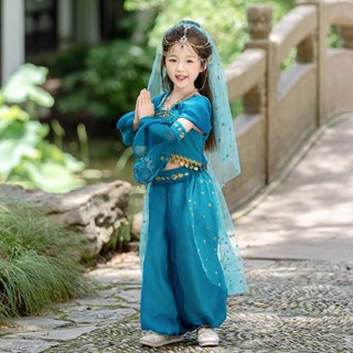 兒童雲南少數民族傣傣傣服裝男童秋裝泰國印度舞蹈服價值表演服雲南民族少數民族民族團體男女童服裝20250311