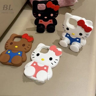 立體支架矽膠坐姿貓咪膚色 適用iPhone 16 15 14 13 Pro Max i15 i16 16pro 手機殼
