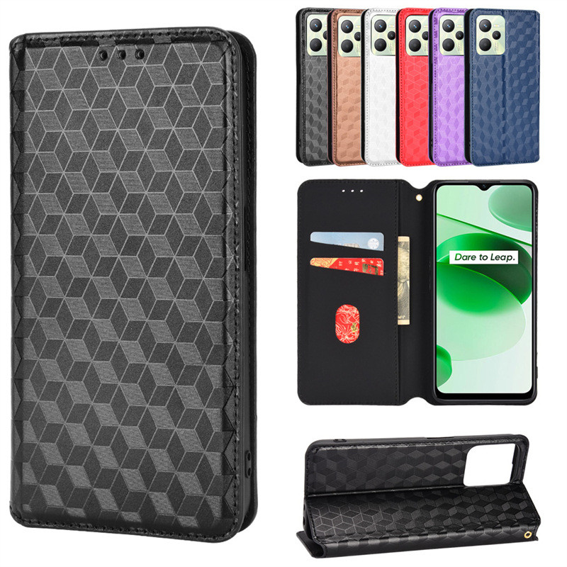 免運✅台灣現貨✅適用OPPO Narzo 50A Prime手機皮套Realme C35手機殼翻蓋插卡外貿保護套