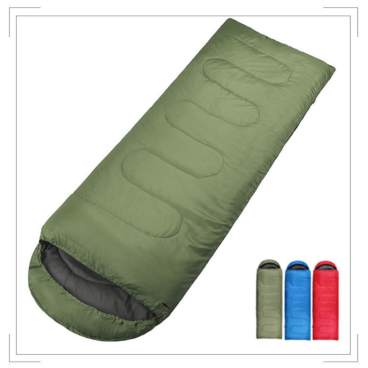 戶外露營 野營信封式戶外蛋形 綠色成人中空棉信封探險者被子睡袋
