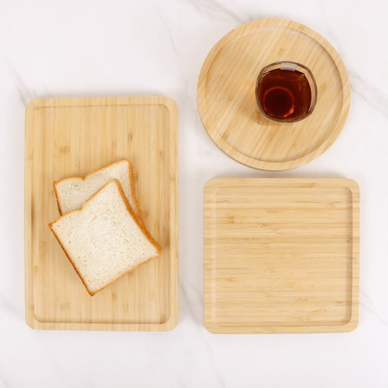 竹木托盤實木餐盤水果糕點木盤訂製戶外燒烤餐飲長方形木盤子