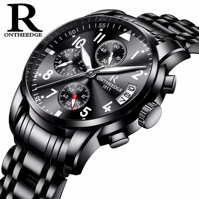 ONTHEEDGE品牌手錶 038 精鋼 多功能 石英 6針 高尚男士手錶