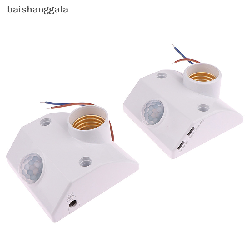 Bgtw 智能 E27 LED 燈座燈座帶光控開關燈泡插座適配器 110V-240V 50W 感應紅外運動傳感器 BGT