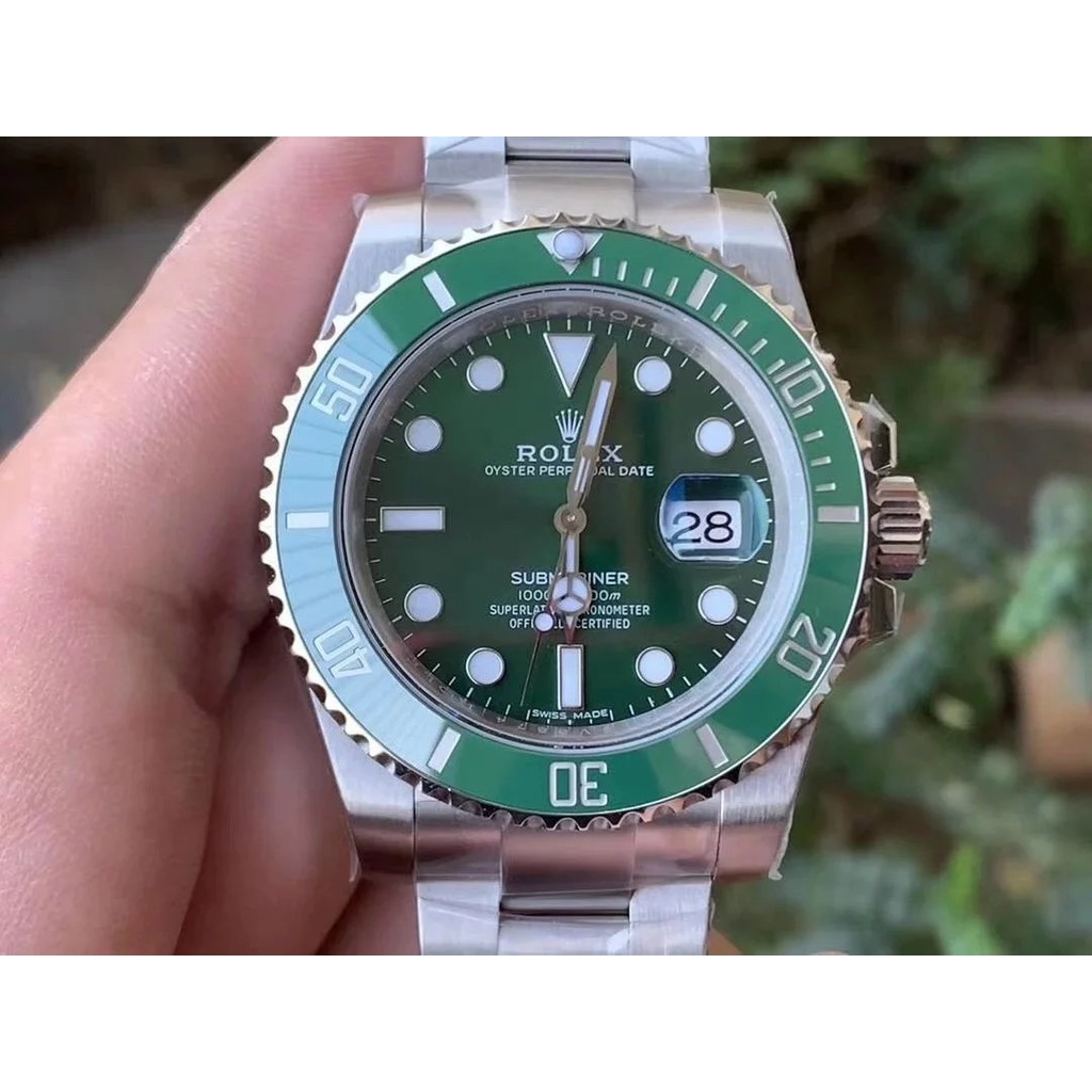 Amor-VS廠2020年3135綠搭載最新的廠綠圈口男士全自動機械手錶40mm綠鋼帶潛水錶