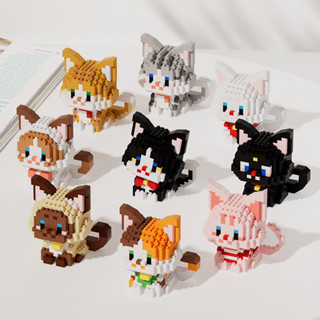 【降降降 降到最低价】卡通公仔宠物积木 3D拼圖 可愛小貓咪 立體拼圖 組裝模型 生日禮物 迷你積木 可愛的猫咪