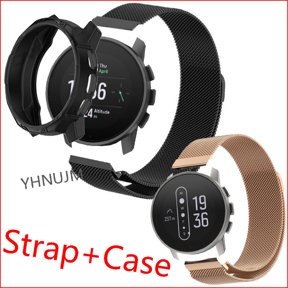 Suunto 9 Peak Pro 智能手錶外殼保護套保險槓配件適用於 Suunto 9 Peak 智能手錶錶帶不銹鋼錶