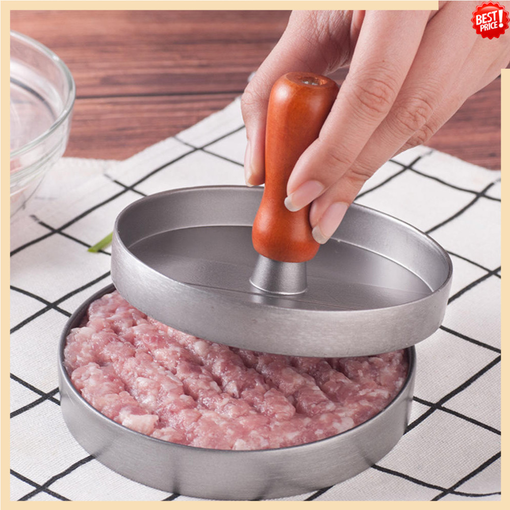12 厘米高品質不銹鋼不粘漢堡製作模具牛肉肉餅肉燒烤爐廚房工具
