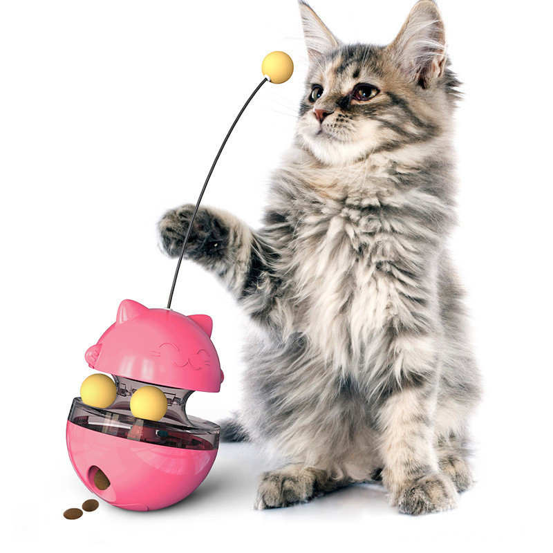 寵物玩具漏食球逗貓棒不倒翁貓咪轉盤玩具