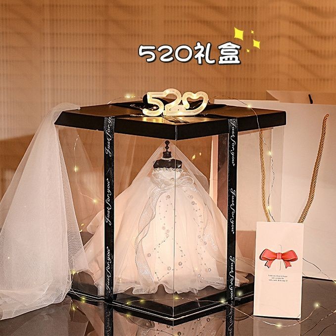 【小•七】婚紗模型 送女朋友閨蜜生日小眾高檔禮物 七夕節春節高級感禮盒裝