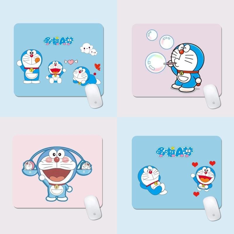 可愛哆啦A夢滑鼠墊筆記本小號藍胖子圓形辦公鍵盤墊簡約卡通桌墊Cute Doraemon Mouse Pad Notebo