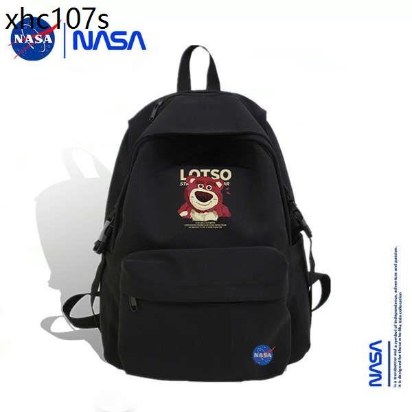 NASA聯名草莓熊書包女2023新款潮牌大容量學生後背包電腦背包男