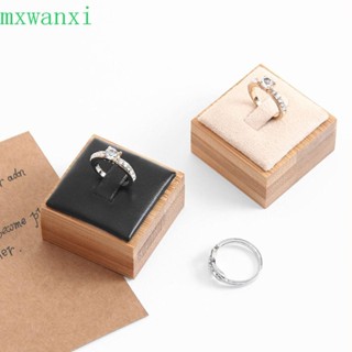 MXWANXI木製珠寶展示道具精製創意純色市場珠寶展示旅行小結婚戒指盒