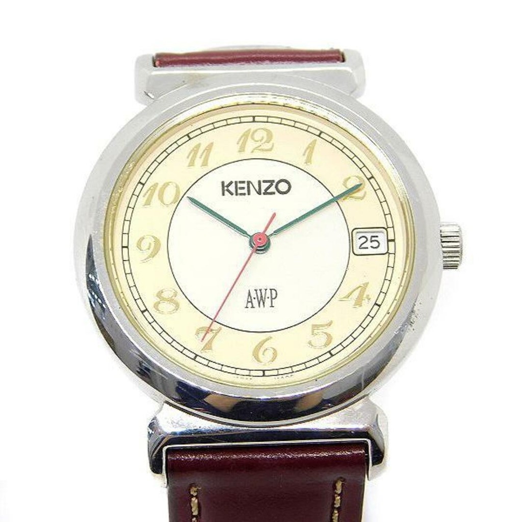 Kenzo手錶銀色 米色 日本直送 二手