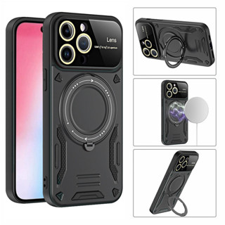 全包鏡頭磁吸支架殼 保護殼 適用 OPPO reno10 reno10pro+ reno8T 5g 手機殼 全包防摔殼
