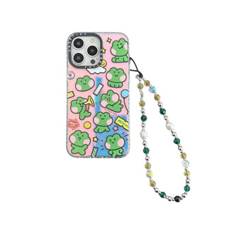 珍珠绿水晶珠串珠掛繩 iPhone手機掛繩 手機吊飾 ins同款手機繩 手機背繩 三星手機鏈 便攜