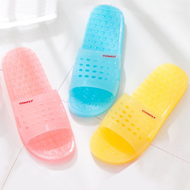 2020新款果凍拖鞋女夏季浴室洗澡防滑平跟硬底水晶塑膠居家涼拖鞋5.13