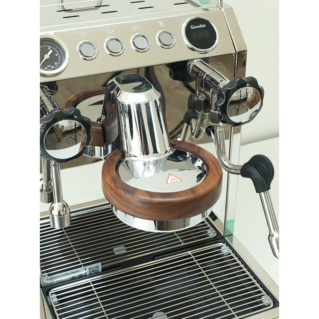 【關注立減 咖啡裝備】格米萊3145衝煮頭防燙圈胡桃木E61咖啡機實木隔熱防燙架改裝配件