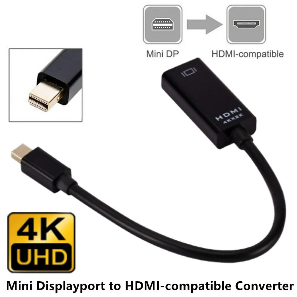 迷你 DP 到 HDMI 兼容轉換器電纜 1080P 4K Thunderbolt 2 Mini DisplayPort