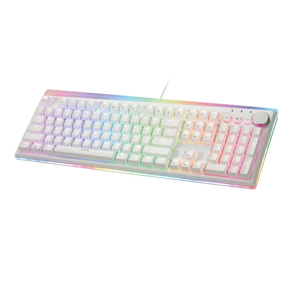 【iRocks】K71M RGB 背光 白色機械式鍵盤-青軸