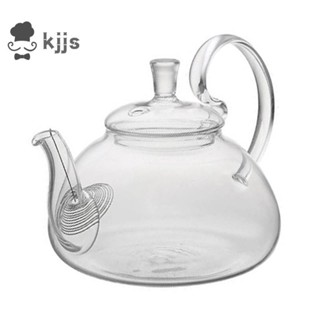 650ml耐熱長柄花咖啡杯茶壺開花玻璃茶壺帶過濾器