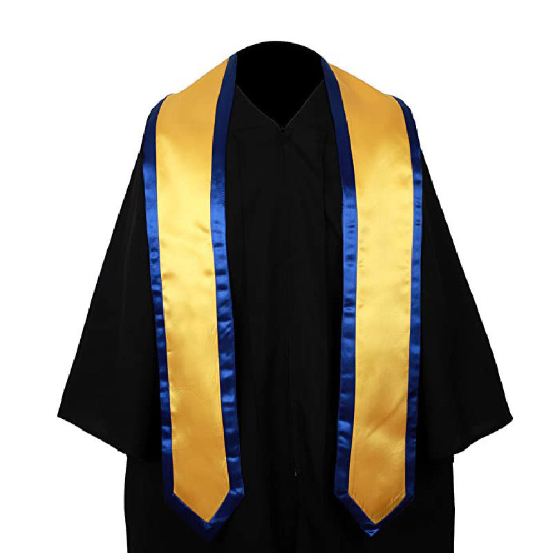 新款#工廠直銷緞面畢業披肩榮譽披肩禮儀帶綬帶學士服披肩圍巾Logo005.Q