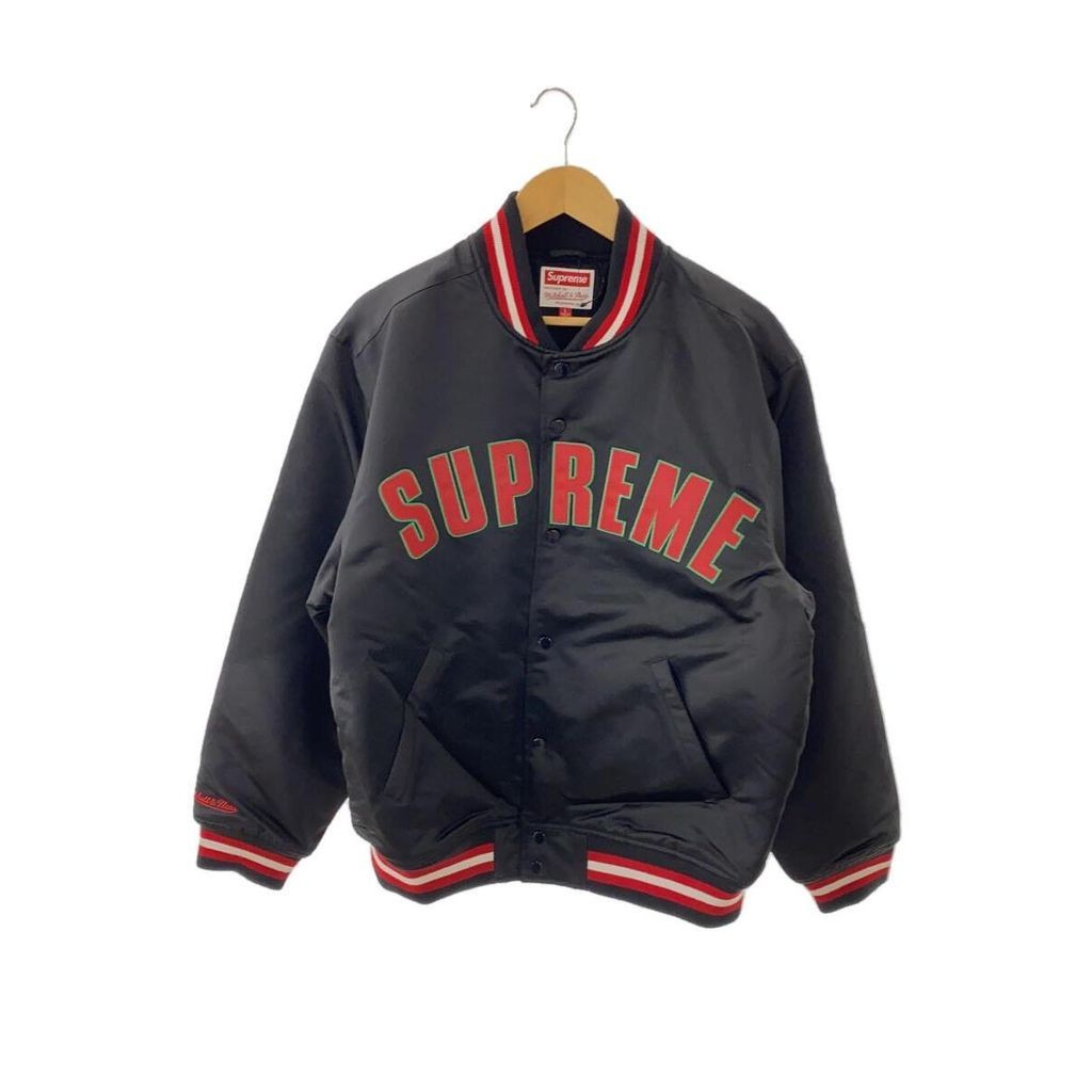 Supreme mitchell&amp;ness SKA日式棒球外套黑色 素色 日本直送 二手