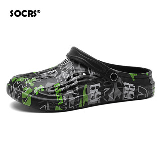 Socrs 2024 男士大碼涼鞋夏裝防滑沙灘潮流休閒涼鞋透氣厚底高品質大碼 47 48 49