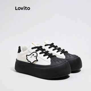 Lovito 女休閒卡通學院厚底運動鞋 LFA43116