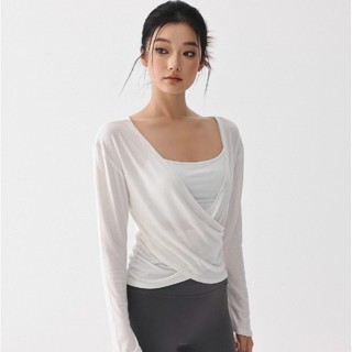 YOYOPEACH【現貨+預售】高階感秋冬 修身舞蹈 瑜珈服女 長袖健身服 上衣普拉提 訓練運動罩衫