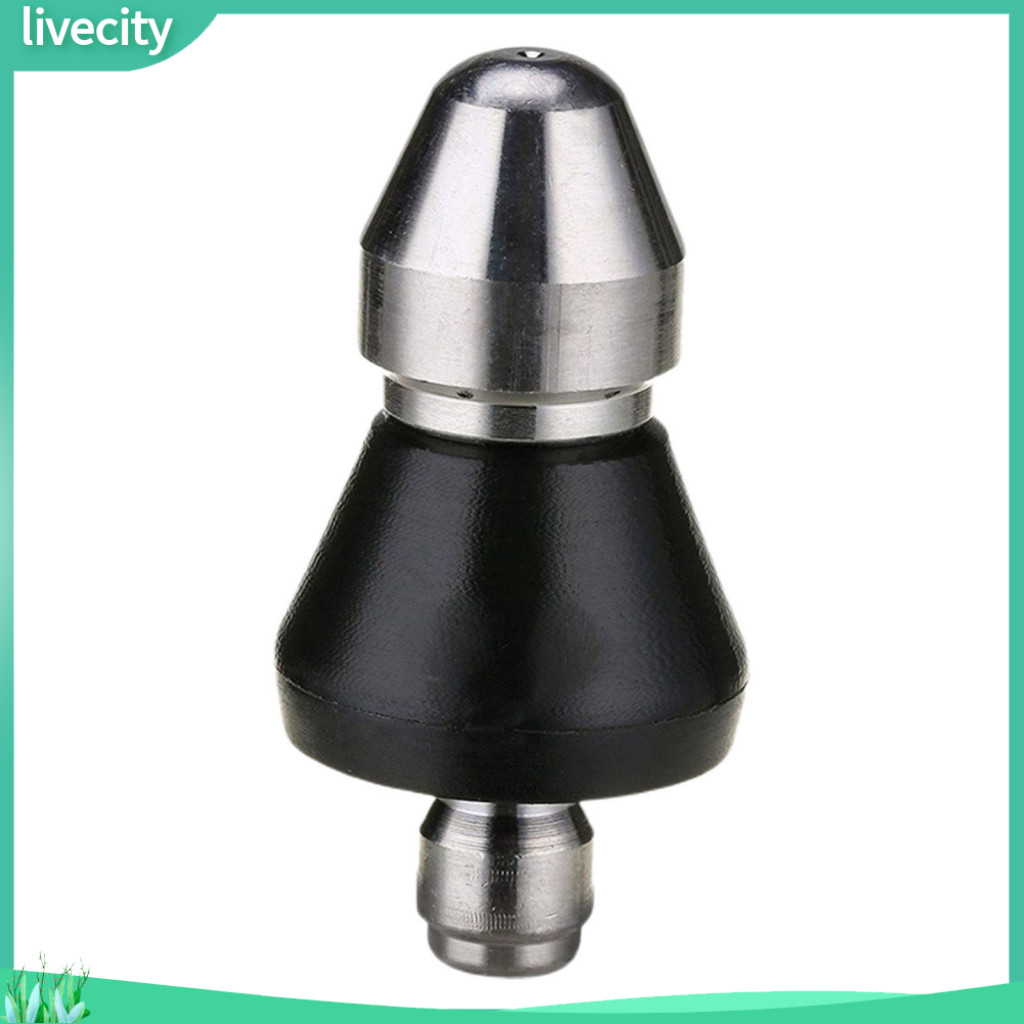 Livecity 通用廢物堵塞清除器噴嘴用於高壓清洗機的反向氣流噴嘴用於清潔管道的高壓噴嘴非常適合住宅使用輕鬆疏通