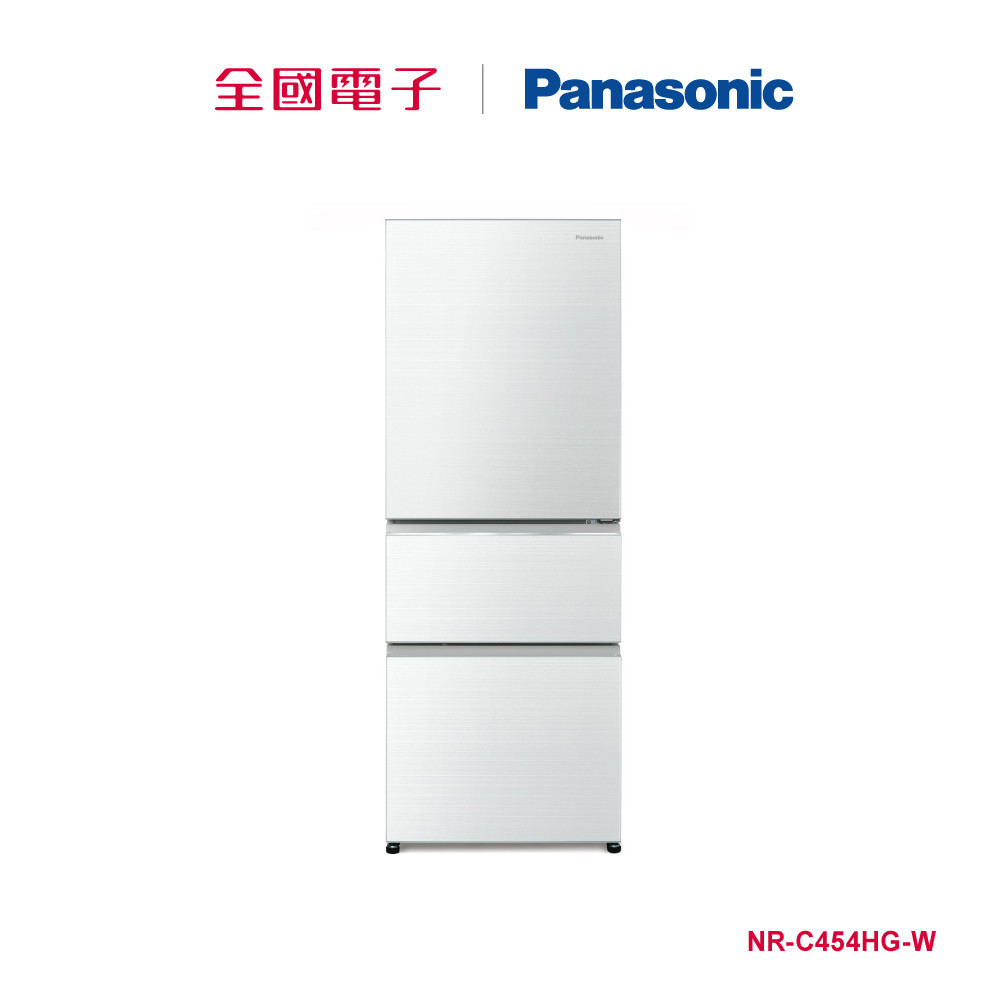 Panasonic 450公升三門玻璃變頻冰箱-白  NR-C454HG-W 【全國電子】