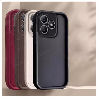 Realme C51 / C53 / Note 50 新設計彩色簡約外殼啞光軟 TPU 全保護防震手機邊框保護鏡頭蓋