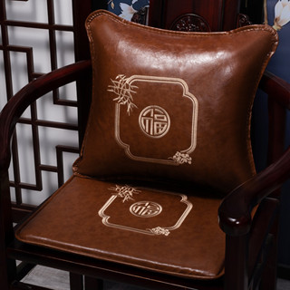 【客製化】【中式坐墊】紅木 沙發椅子 坐墊 皮涼蓆 海綿墊 中式 圈椅 太師椅 茶椅 墊子 官帽 餐椅墊