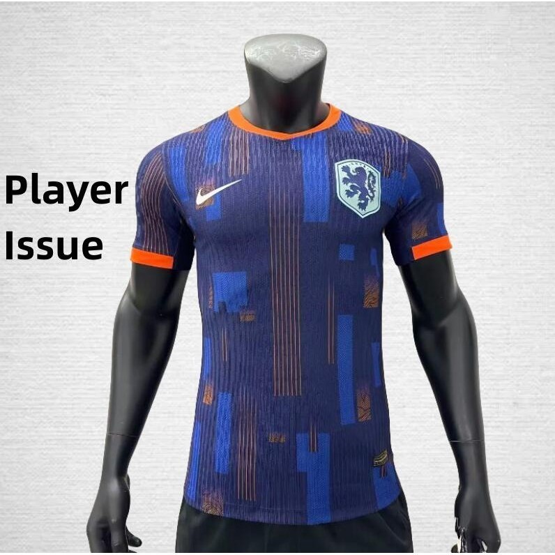 球員問題 24/25 荷蘭客場足球球衣 S-2XL T 恤,可添加您的姓名和號碼