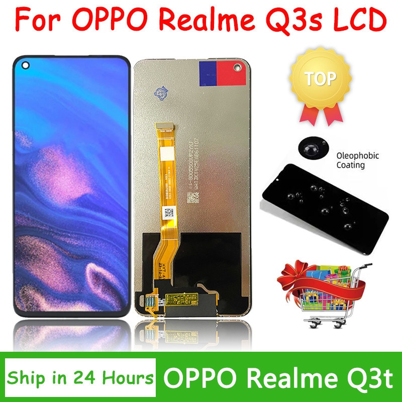 6.6 英寸 AAA 質量適用於 OPPO Realme Q3s Q3t LCD Q3 s Q3 T 顯示屏觸摸屏更換數
